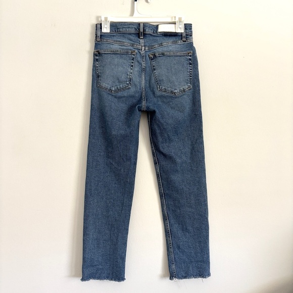 RE/DONE 70s Stove Pipe High Rise Straight Leg Jeans Button Fly Women’s Size 26 - Picture 7 of 10